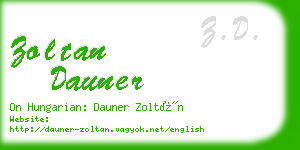 zoltan dauner business card